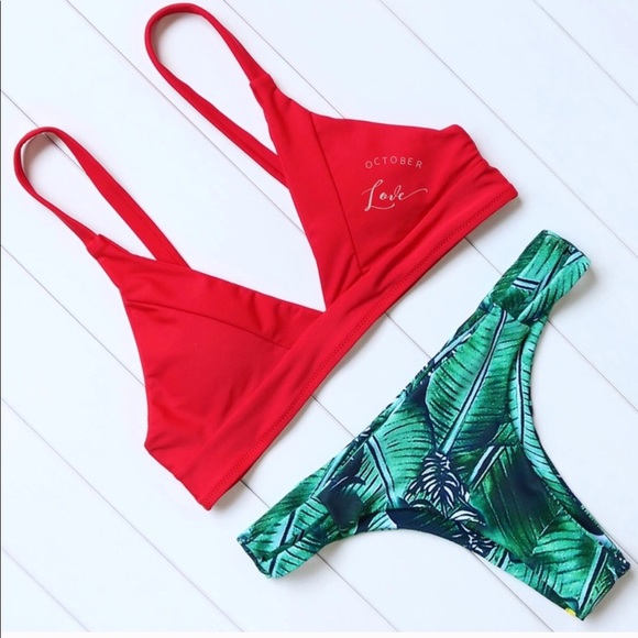Other - ❗️SALE❗️Red and Leafy Green Bikini